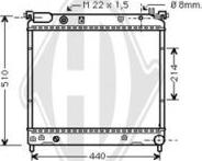 Diederichs DCM3074 - Радиатор, охлаждане на двигателя vvparts.bg