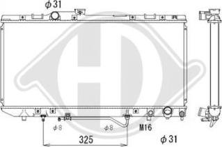 Diederichs DCM3152 - Радиатор, охлаждане на двигателя vvparts.bg