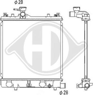 Diederichs DCM3105 - Радиатор, охлаждане на двигателя vvparts.bg