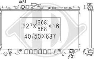 Diederichs DCM3136 - Радиатор, охлаждане на двигателя vvparts.bg