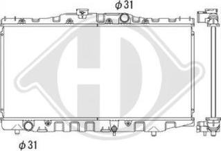 Diederichs DCM3133 - Радиатор, охлаждане на двигателя vvparts.bg