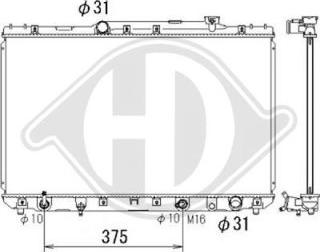 Diederichs DCM3174 - Радиатор, охлаждане на двигателя vvparts.bg