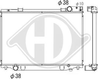 Diederichs DCM3173 - Радиатор, охлаждане на двигателя vvparts.bg