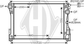 Diederichs DCM3882 - Радиатор, охлаждане на двигателя vvparts.bg