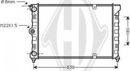 Diederichs DCM3366 - Радиатор, охлаждане на двигателя vvparts.bg