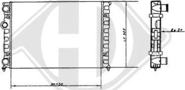 Diederichs DCM3370 - Радиатор, охлаждане на двигателя vvparts.bg