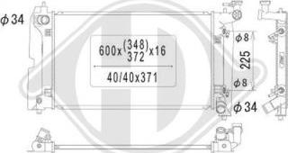 Diederichs DCM3247 - Радиатор, охлаждане на двигателя vvparts.bg