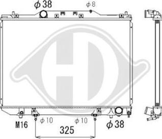 Diederichs DCM3211 - Радиатор, охлаждане на двигателя vvparts.bg