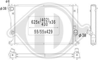 Diederichs DCM3285 - Радиатор, охлаждане на двигателя vvparts.bg