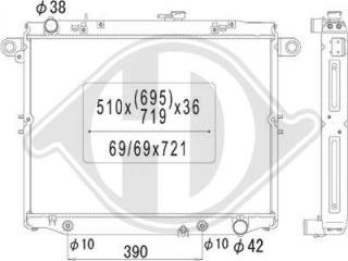 Diederichs DCM3281 - Радиатор, охлаждане на двигателя vvparts.bg