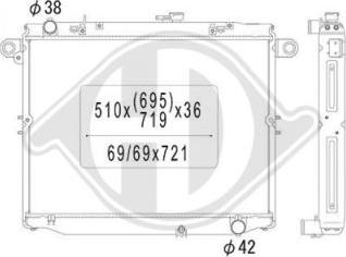 Diederichs DCM3282 - Радиатор, охлаждане на двигателя vvparts.bg