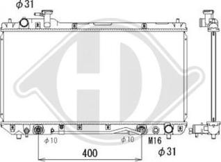 Diederichs DCM3228 - Радиатор, охлаждане на двигателя vvparts.bg