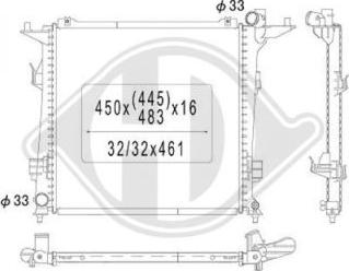 Diederichs DCM3791 - Радиатор, охлаждане на двигателя vvparts.bg