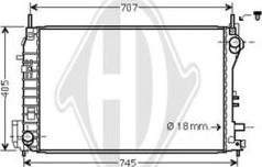 Diederichs DCM2994 - Радиатор, охлаждане на двигателя vvparts.bg