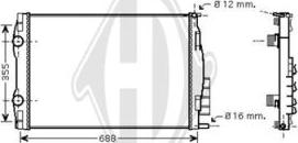 Diederichs DCM2943 - Радиатор, охлаждане на двигателя vvparts.bg