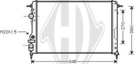 Diederichs DCM2904 - Радиатор, охлаждане на двигателя vvparts.bg