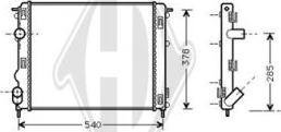 Diederichs DCM2908 - Радиатор, охлаждане на двигателя vvparts.bg