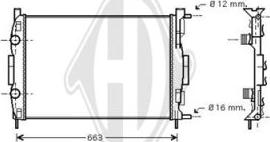 Diederichs DCM2924 - Радиатор, охлаждане на двигателя vvparts.bg