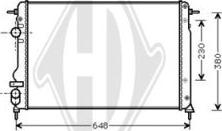 Diederichs DCM2926 - Радиатор, охлаждане на двигателя vvparts.bg