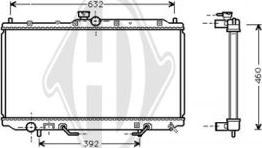 Diederichs DCM2495 - Радиатор, охлаждане на двигателя vvparts.bg