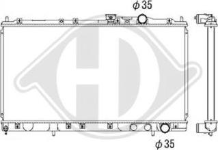 Diederichs DCM2490 - Радиатор, охлаждане на двигателя vvparts.bg