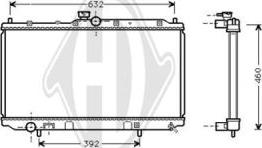 Diederichs DCM2491 - Радиатор, охлаждане на двигателя vvparts.bg