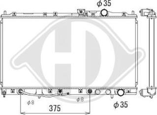 Diederichs DCM2492 - Радиатор, охлаждане на двигателя vvparts.bg