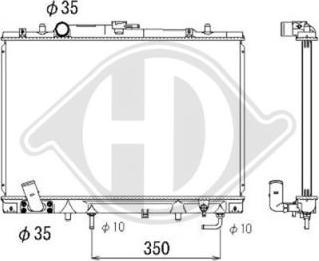 Diederichs DCM2497 - Радиатор, охлаждане на двигателя vvparts.bg