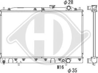 Diederichs DCM2446 - Радиатор, охлаждане на двигателя vvparts.bg