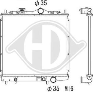 Diederichs DCM2448 - Радиатор, охлаждане на двигателя vvparts.bg