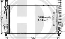 Diederichs DCM2415 - Радиатор, охлаждане на двигателя vvparts.bg