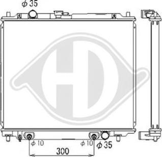 Diederichs DCM2489 - Радиатор, охлаждане на двигателя vvparts.bg