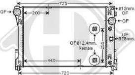 Diederichs DCM2436 - Радиатор, охлаждане на двигателя vvparts.bg