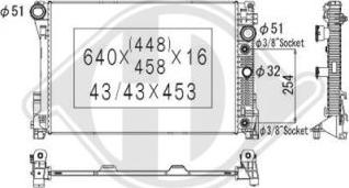 Diederichs DCM2430 - Радиатор, охлаждане на двигателя vvparts.bg