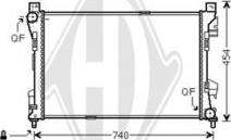 Diederichs DCM2427 - Радиатор, охлаждане на двигателя vvparts.bg