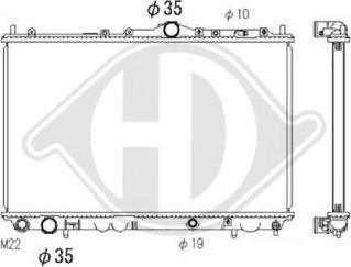 Diederichs DCM2474 - Радиатор, охлаждане на двигателя vvparts.bg