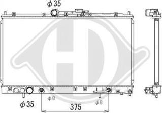 Diederichs DCM2477 - Радиатор, охлаждане на двигателя vvparts.bg