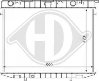 Diederichs DCM2592 - Радиатор, охлаждане на двигателя vvparts.bg