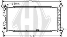 Diederichs DCM2597 - Радиатор, охлаждане на двигателя vvparts.bg