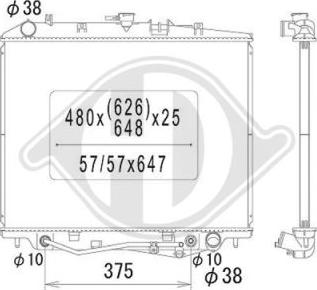 Diederichs DCM2550 - Радиатор, охлаждане на двигателя vvparts.bg