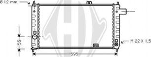 Diederichs DCM2558 - Радиатор, охлаждане на двигателя vvparts.bg