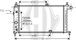 Diederichs DCM2568 - Радиатор, охлаждане на двигателя vvparts.bg