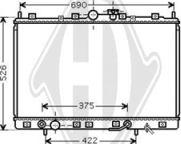 Diederichs DCM2509 - Радиатор, охлаждане на двигателя vvparts.bg