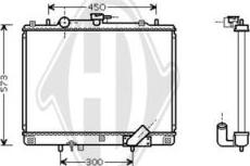 Diederichs DCM2505 - Радиатор, охлаждане на двигателя vvparts.bg