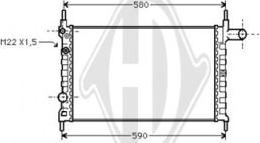 Diederichs DCM2586 - Радиатор, охлаждане на двигателя vvparts.bg