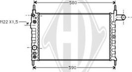 Diederichs DCM2588 - Радиатор, охлаждане на двигателя vvparts.bg