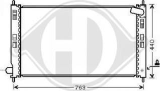 Diederichs DCM2527 - Радиатор, охлаждане на двигателя vvparts.bg