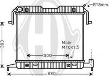 Diederichs DCM2571 - Радиатор, охлаждане на двигателя vvparts.bg