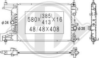 Diederichs DCM2694 - Радиатор, охлаждане на двигателя vvparts.bg