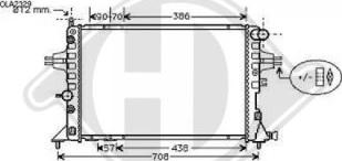 Diederichs DCM2647 - Радиатор, охлаждане на двигателя vvparts.bg